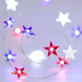 Holiday decoration three-color star shaped light string