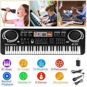 61 Keys Digital Music Electronic Keyboard Electric Piano Musical Instrument Kids Learning Keyboard