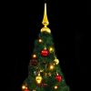 Artificial Christmas Tree with Baubles and LEDs Green 5 ft