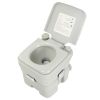 5.3 Gallon 20L Flush Outdoor Indoor Travel Camping Portable Toilet for Car, Boat, Caravan, Campsite, Hospital,Gray XH