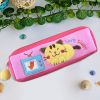 [Let's Play] Embroidered Applique Pencil Pouch Bag / Cosmetic Bag / Carrying Case (7.5*2.5*1.6)