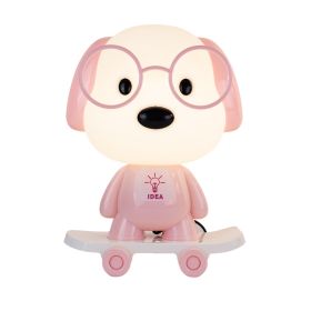 Creative Animal Skateboard Large Table Lamp (Option: Switch Button-Pink Dog)