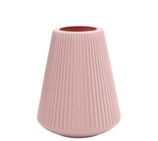 Melamine Plastic Colorful Vase Living Room Decorative Flower Vase (Color: pink)