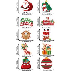 Home Christmas Decoration Door Hanging (Option: 10PCs Set Style One)