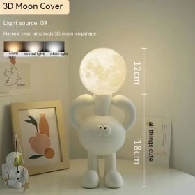 Bedroom Cartoon Cute Creative Decorative Small Night Lamp (Option: Button Switch-Moon Style-UK)