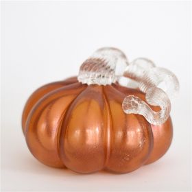 Colorful Glass Art Pumpkin Ornaments American Country Home Decoration (Option: Golden)