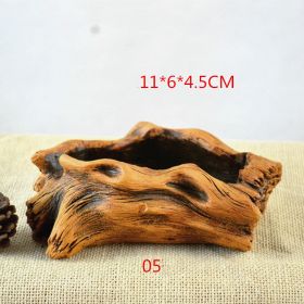 Creative Retro Wooden Pile Root Flowerpot (Option: 05style)