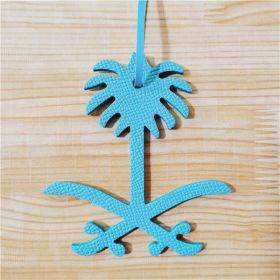 Saudi Coconut Tree Shape Handbag Pendant Package PU Leather Bag Upper (Option: Light Blue-Free Size)