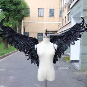 Wings Personality Catwalk Show Props (Option: Black-160x80CM)