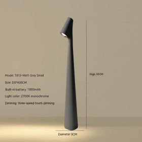 Creative High Leg Multifunctional Living Room Portable Charging Decorative Table Lamp (Option: 1800 MA-Small Gray)