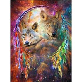 Couple Wolf Animal Landscape Diamond Painting (Option: Style11)