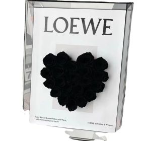 Qixi Love Acrylic Eternal Flower Gift Box (Color: Black)