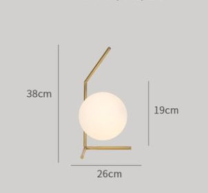 Intrinsic Color Of Copper Bedroom Bedside Creative Simple Table Lamp (Option: Without Light Source E27-Type B-US)