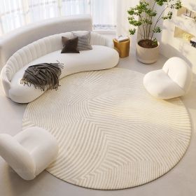 Silent Wind Absorbent Round Carpet Cream Wind Hanging Basket Dressing Table Bedroom Bedside Household Crystal (Option: Andrew 02-60X60cm)