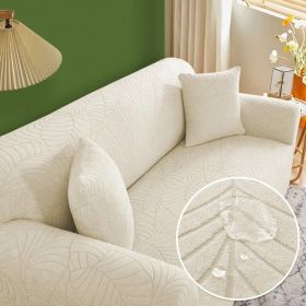 Sofa Cover Elastic All-inclusive Single Double Slipcover Dust Lazy Slipcover (Option: Beige-1seat90 140cm)