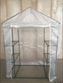 PE Cover Drawer-type Greenhouse Flower Stand (Option: White 143x73x195cm)