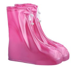 1pc Reusable Men And Women Rain Boots Cover Anti-Slip Wear-resistant Protective Cover Waterproof Layer (Color: B Red)