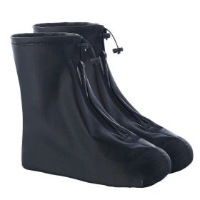 1pc Reusable Men And Women Rain Boots Cover Anti-Slip Wear-resistant Protective Cover Waterproof Layer (Color: B Black)