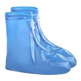 1pc Reusable Men And Women Rain Boots Cover Anti-Slip Wear-resistant Protective Cover Waterproof Layer (Color: B Blue)