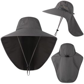 Wide Brim Bucket Hat with Neck Cover Quick Dry Large Brim Fishing Hat Outdoor Sports Jungle Hiking Hat Men Fishermen Sun Hat Cap (Color: army green)