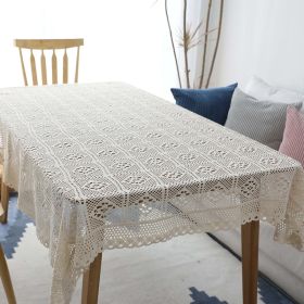 Hollow Decorative Table Cloth Lace Tablecloth Rectangular Tablecloths Dining Table Covermantel mesa (size: 140*250cm)