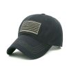 Fashion Tactical Hip Hop American Flag Military Sport Outdoor Peaked Caps Unisex Mesh Embroidered Casual Adjustable Hats