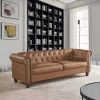 Classic Traditional Living Room Upholstered Sofa with high-tech Fabric Surface/ Chesterfield Tufted Fabric Sofa Couch