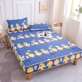 Cotton Covered Anti Slip Cartoon Bedspread (Option: Queuing duck-200x220cm)