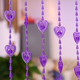 Household Plastic Crystal Acrylic Door Chain Decoration (Option: All Purple-110x90)