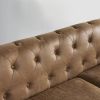 Classic Traditional Living Room Upholstered Sofa with high-tech Fabric Surface/ Chesterfield Tufted Fabric Sofa Couch