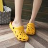 Women's Hollow Out Clogs; Solid Color Lightweight Closed Toe Breathable Slippers; Women's Round Toe Slides; crocs