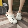 Women's Hollow Out Clogs; Solid Color Lightweight Closed Toe Breathable Slippers; Women's Round Toe Slides; crocs