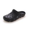 Women's Hollow Out Clogs; Solid Color Lightweight Closed Toe Breathable Slippers; Women's Round Toe Slides; crocs