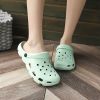 Women's Hollow Out Clogs; Solid Color Lightweight Closed Toe Breathable Slippers; Women's Round Toe Slides; crocs