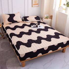 Cotton Covered Anti Slip Cartoon Bedspread (Option: Ripple pattern-Same pillow case 1pair)