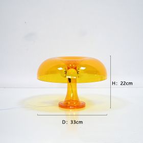 Modern Minimalist Mushroom Decorative Lighting Table Lamp (Option: EU-Transparent Yellow)