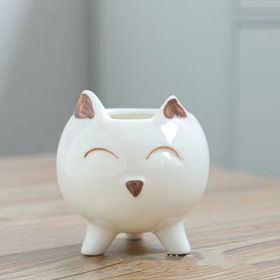 High Temperature Hand Painting Cartoon Animal Flowerpot (Option: Qd2)