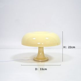 Modern Minimalist Mushroom Decorative Lighting Table Lamp (Option: UK-Cream Yellow)