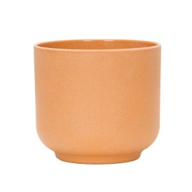 Plastic Flowerpot Multi-color Frosted Table Small Flower Pot (Option: Khaki-Diameter 11x height 10CM)