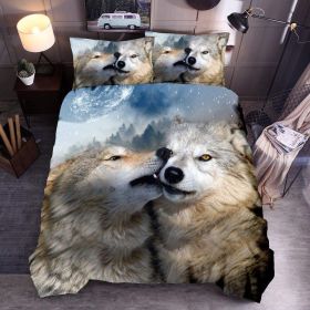 New Pure Cotton Quilt Four-piece Printing Style (Option: Wolf Quilt Cover 2-240x260)