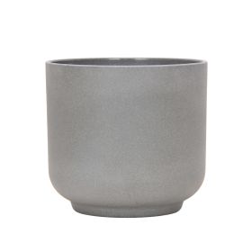 Plastic Flowerpot Multi-color Frosted Table Small Flower Pot (Option: Dark Gray-Diameter 12.5x height 11.5CM)