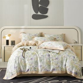 Spring And Summer New Home Textile Tencel Four-piece Set Bedding (Option: Chunxiao-3 Style)