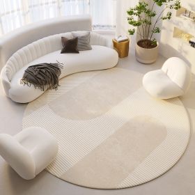 Silent Wind Absorbent Round Carpet Cream Wind Hanging Basket Dressing Table Bedroom Bedside Household Crystal (Option: Andrew 01-200x200cm)